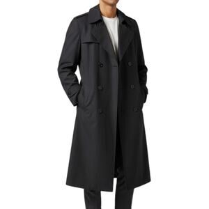 Defense Logistics Agency Garrison Collection Black Military Trench Coat Size 38R